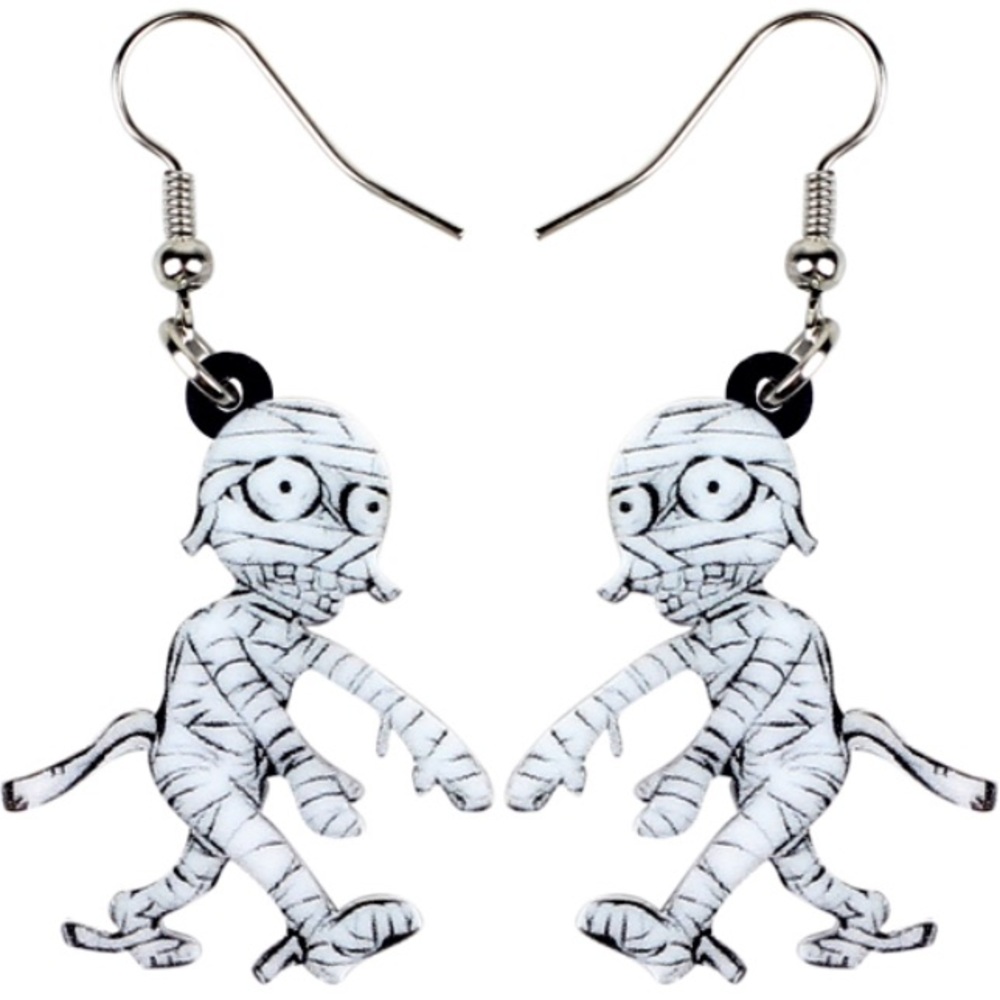 Mummy Acrylic Earrings Halloween